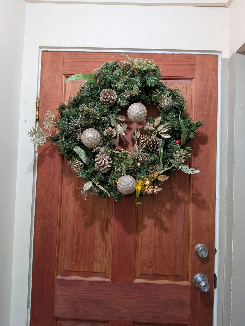 Festive Green Pine Holiday Wreath
